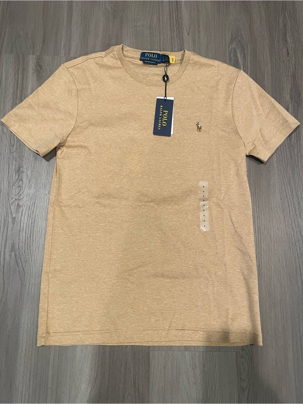 New Men’s Ralph Lauren Polo t-shirt — Camel — Size S